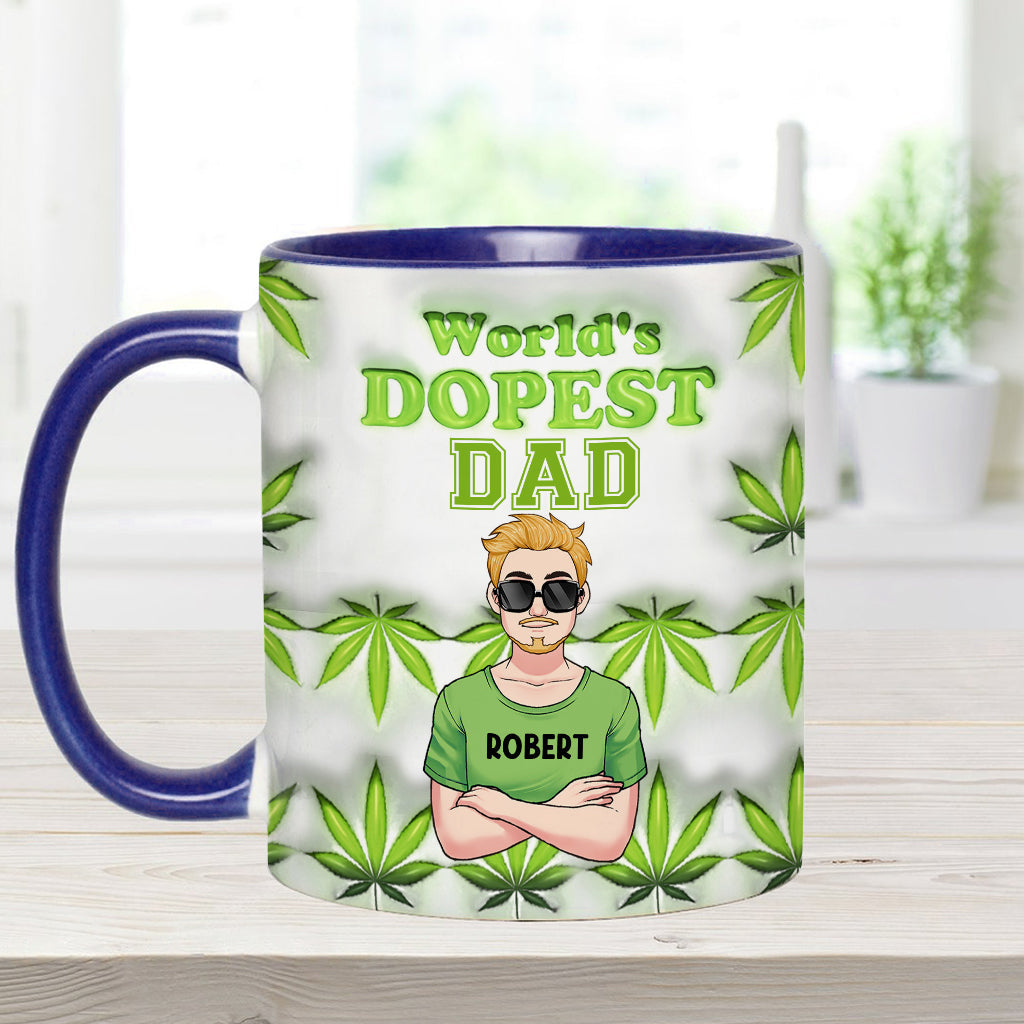 Daddy's Lil Buds World's Dopest Dad - Personalized Father Accent Mug