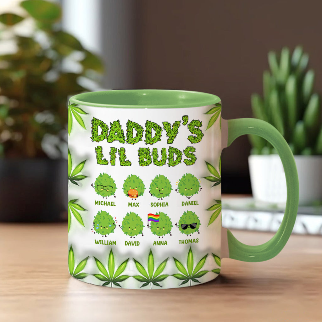 Daddy's Lil Buds World's Dopest Dad - Personalized Father Accent Mug