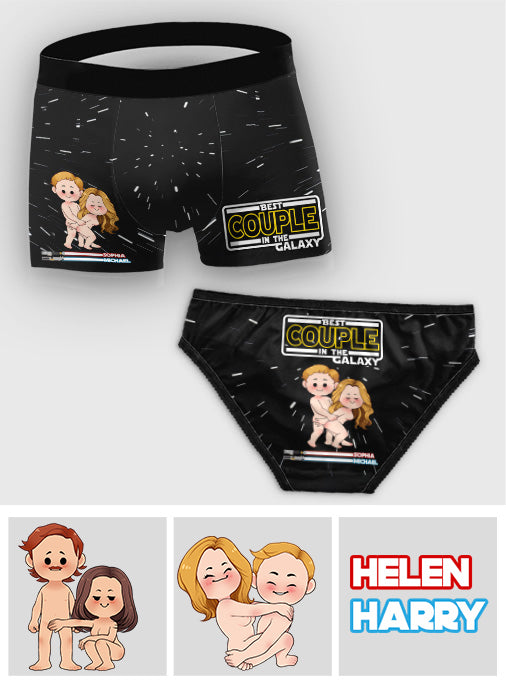 Best Couple In The Galaxy - Personalized The Force Lace Border Women Briefs And Men’s Boxer Briefs