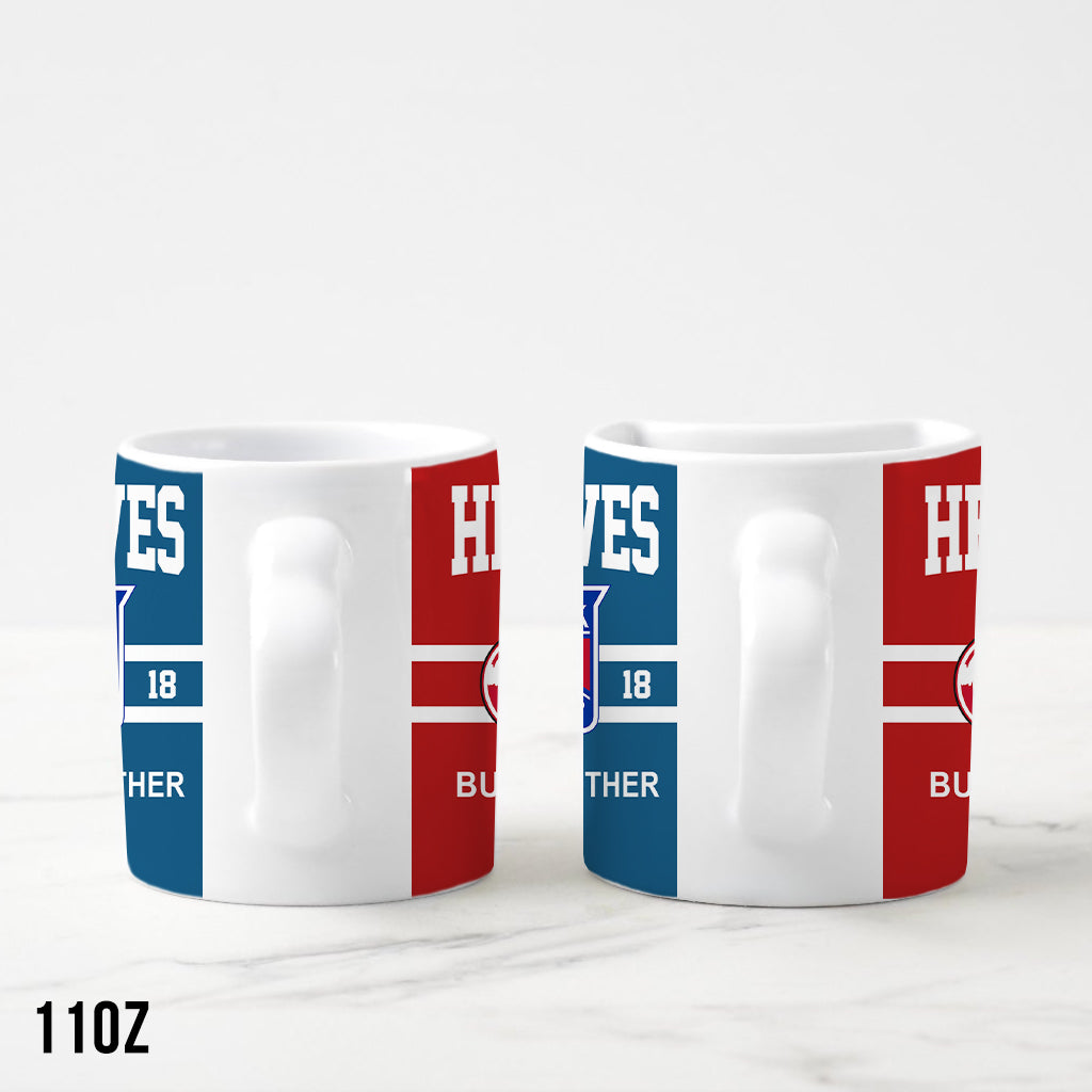 Hockey Couple - Personalized Hockey Matching Heart Handle Mug