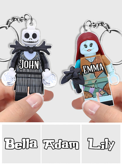 We Are Simply Meant To Be... - Personalized Nightmare Transparent Matching Keychain