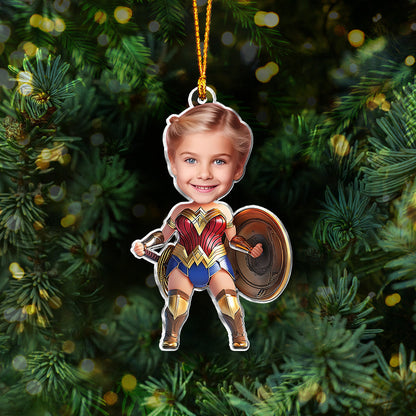 Super Heros - Personalized Kid Custom Shaped Ornament