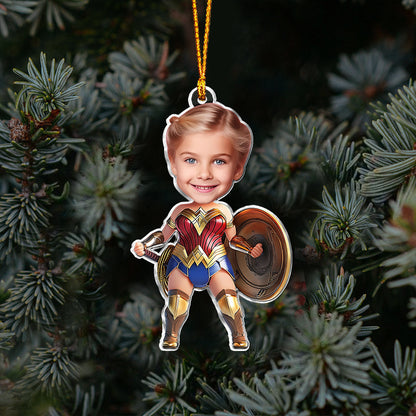 Super Heros - Personalized Kid Custom Shaped Ornament