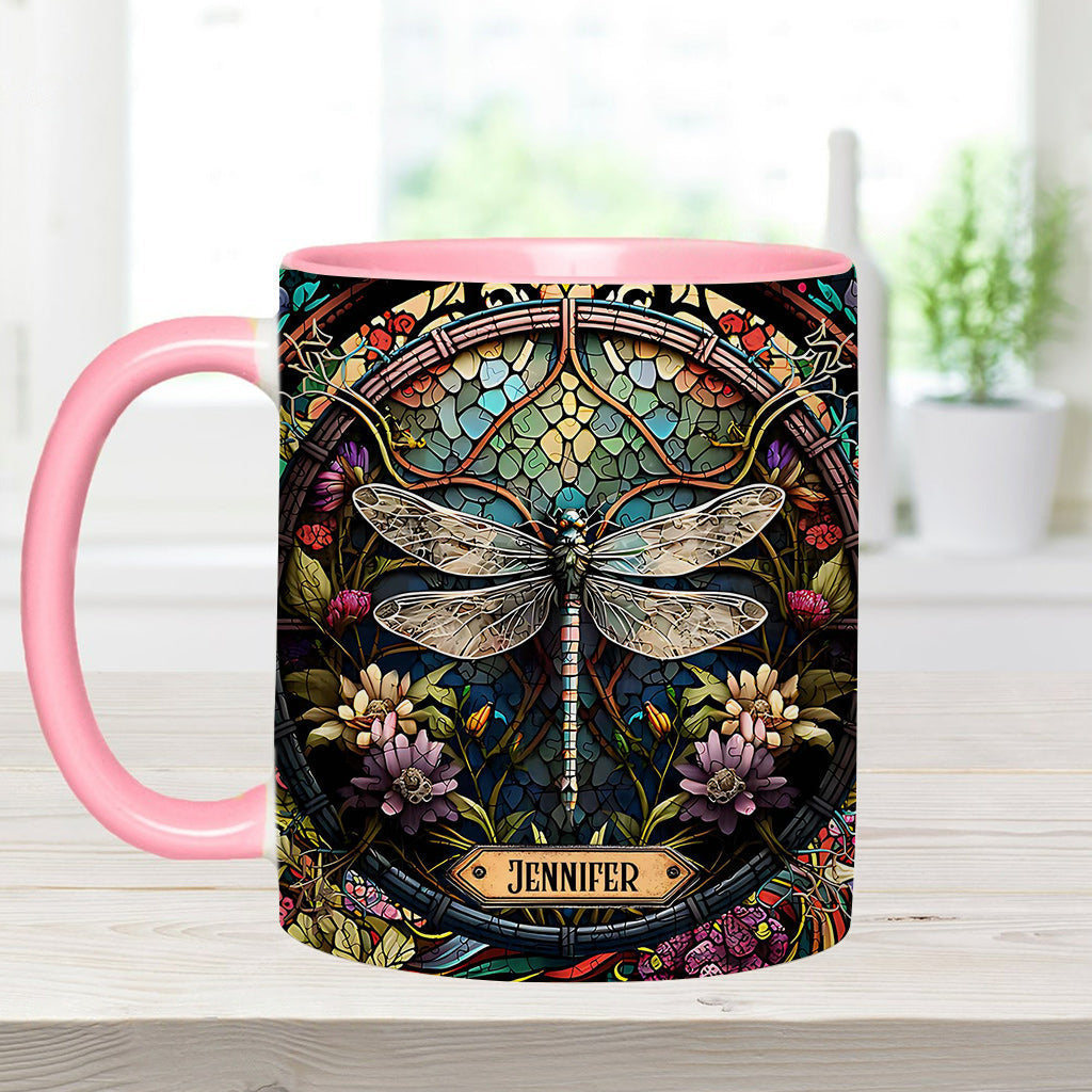 Beautiful Dragonfly - Personalized Gardening Accent Mug