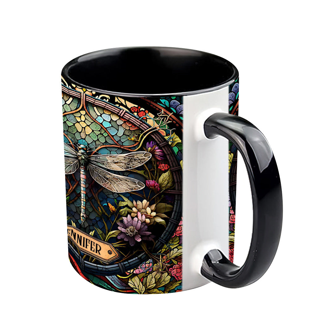 Beautiful Dragonfly - Personalized Gardening Accent Mug