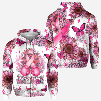 Breast Cancer Warrior - Personalized Breast Cancer Awareness All Over Shirt
