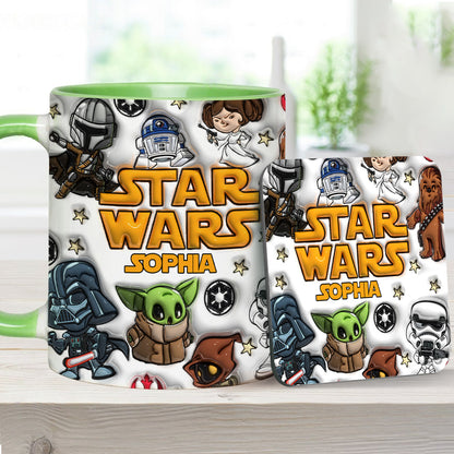 The Galaxy - Personalized The Force Accent Mug