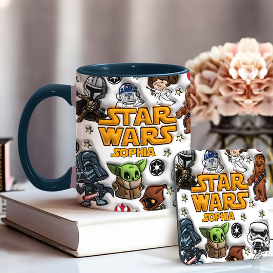 The Galaxy - Personalized The Force Accent Mug