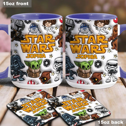 The Galaxy - Personalized The Force Accent Mug