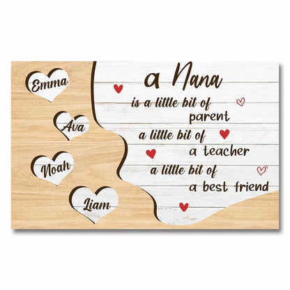 A Little Bit Of A Best Friend - Personalized Grandma Poster