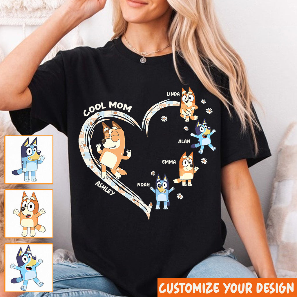 Cool Mum Dad Custom Title And Kids - Personalized T-shirt And Hoodie
