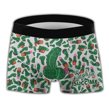 Naughty Cactus - Personalized Cactus Men Boxer Briefs