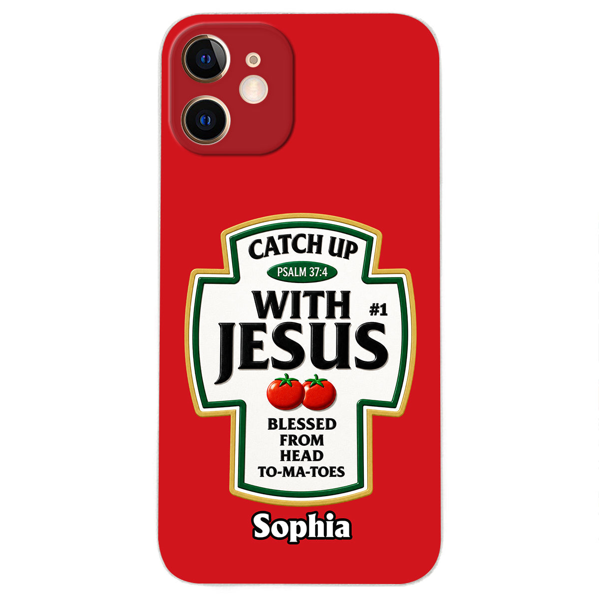 Funny Word Play, Faith In God - Personalized Christian Classic Cap & Leather Phone Case