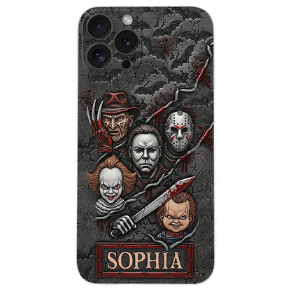 Scary Characters - Personalized Leather Phone Case