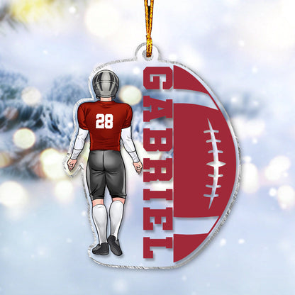 Football Lover - Personalized Football Transparent Ornament