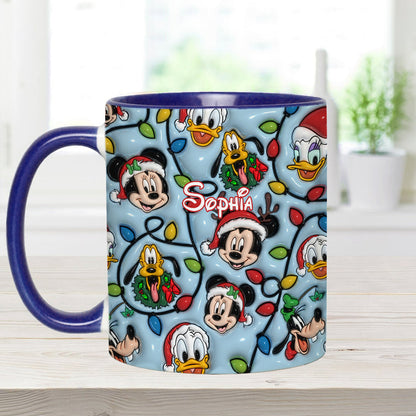 Xmas In Mousetown - Personalized Mouse Accent Mug