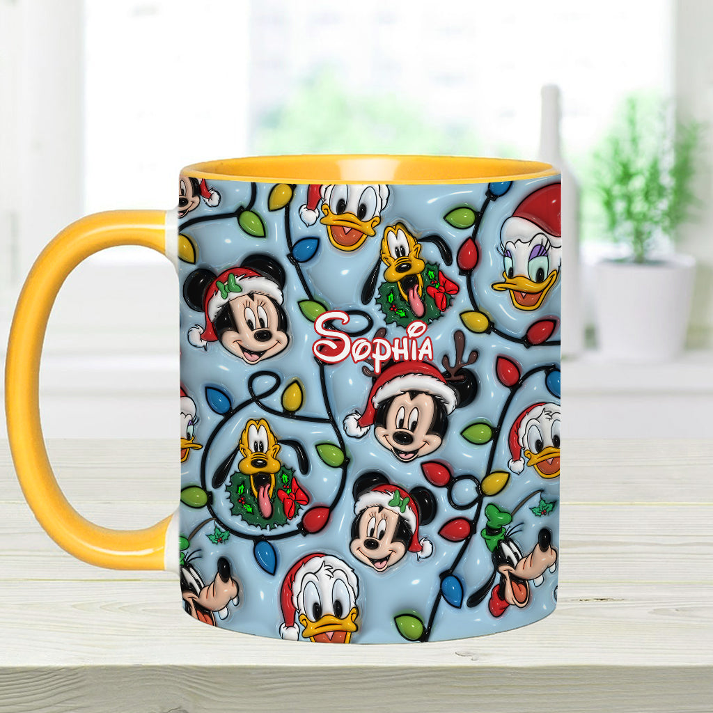 Xmas In Mousetown - Personalized Mouse Accent Mug