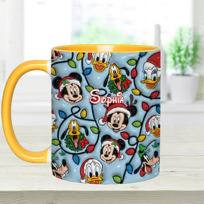 Xmas In Mousetown - Personalized Mouse Accent Mug