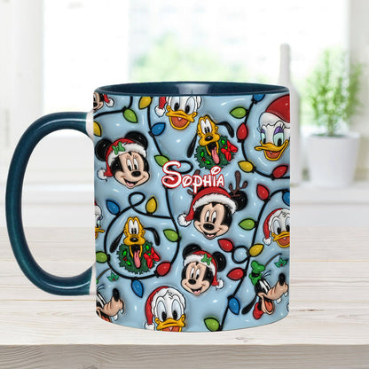 Xmas In Mousetown - Personalized Mouse Accent Mug