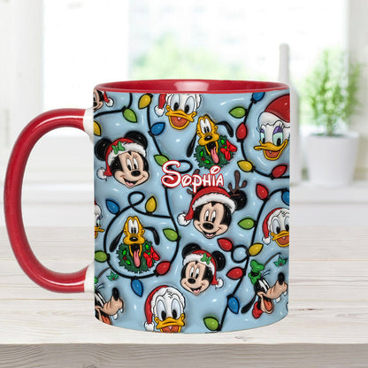Xmas In Mousetown - Personalized Mouse Accent Mug