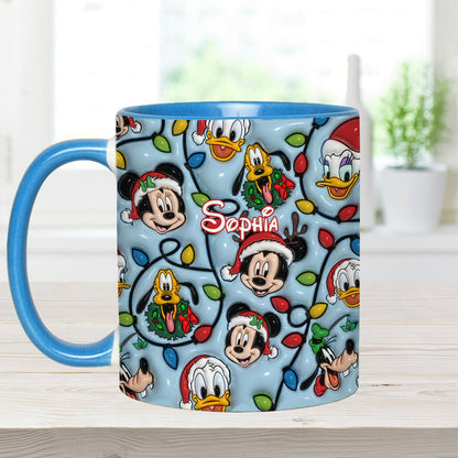 Xmas In Mousetown - Personalized Mouse Accent Mug