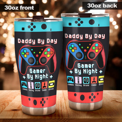 Gamer Dad Like A Regular Dad But Way Cooler - Video Game gift for dad, Gamer - Personalized Tumbler