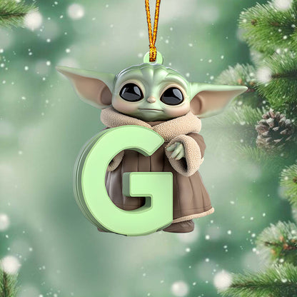 Cute Baby Letter - Personalized The Force Ornament