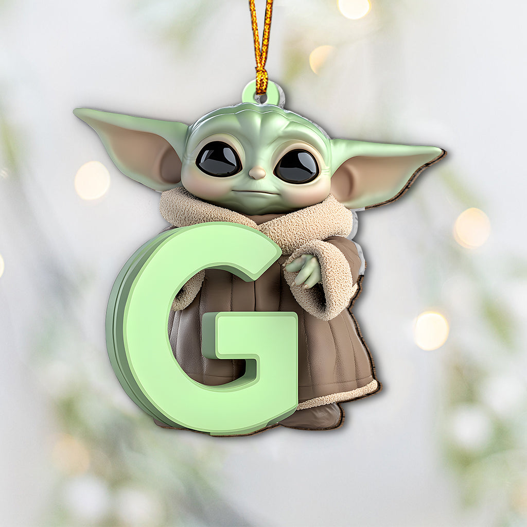 Cute Baby Letter - Personalized The Force Ornament