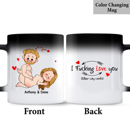 I Just Want You To Be Happy - Couple gift for husband, wife, boyfriend, girlfriend - Personalized Mug