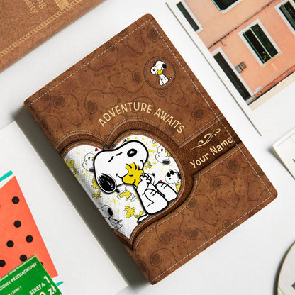 Lovely White Pup - Personalized Passport Holder
