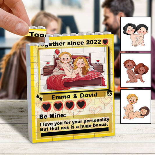 I Choose You - Personalized Monster Trainer Vertical Rectangle Building Brick Blocks Printed On Both Sides