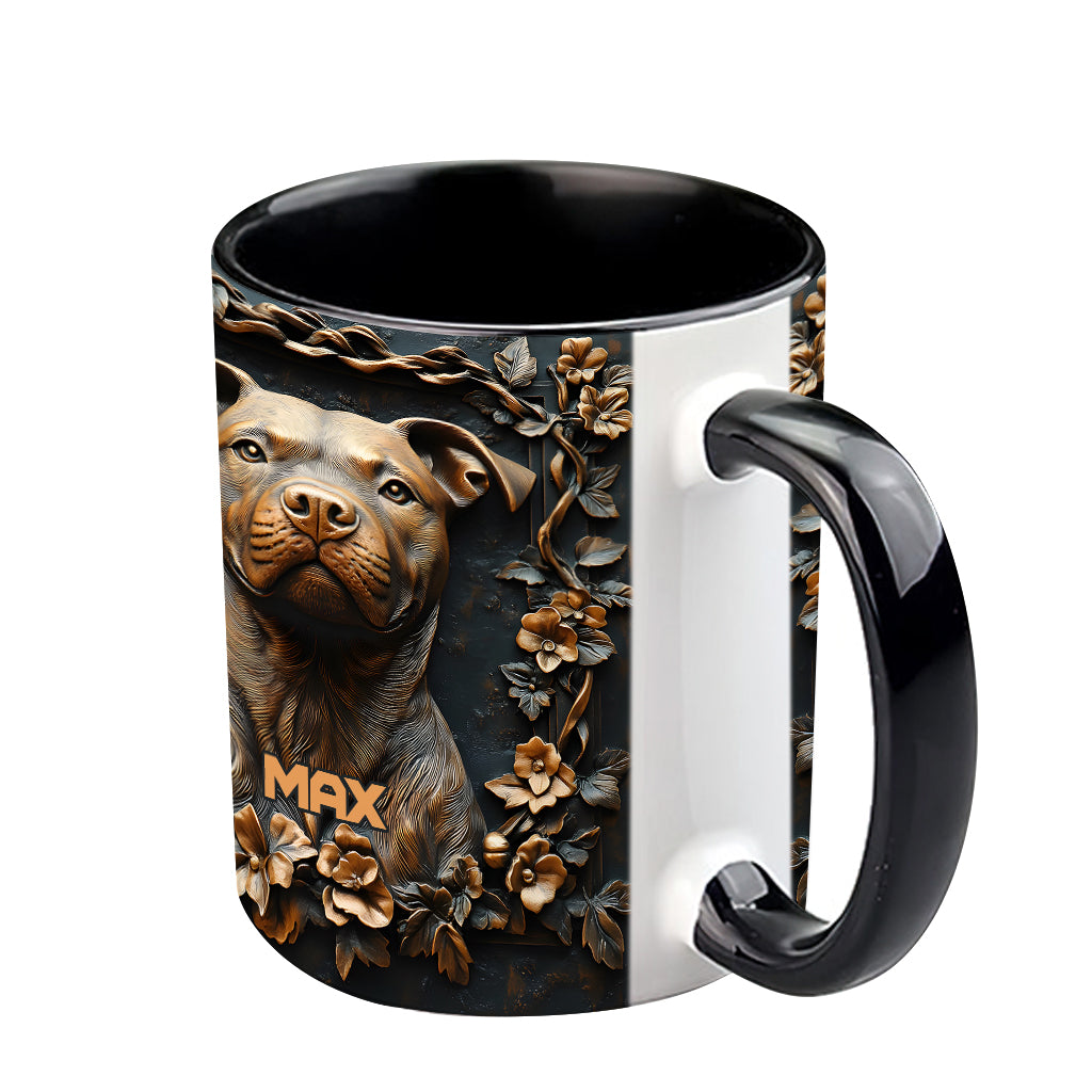 Strong Pitbull - Personalized Dog Accent Mug