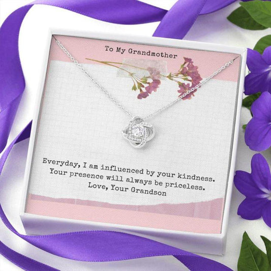 To Grandmother From Grandson - Grandma Love Knot Necklace 0921