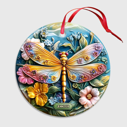 Beautiful Garden - Personalized Gardening Ceramic Circle Ornament