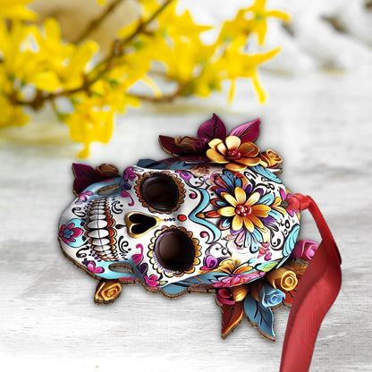 Floral Skull - Personalized Skull Ornament