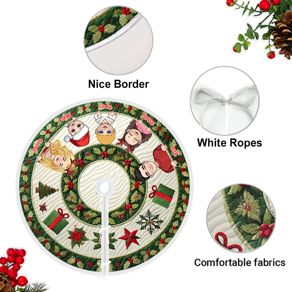Family Christmas Harmony - Personalized Family Tree Skirt