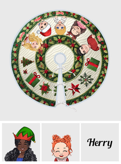 Family Christmas Harmony - Personalized Family Tree Skirt