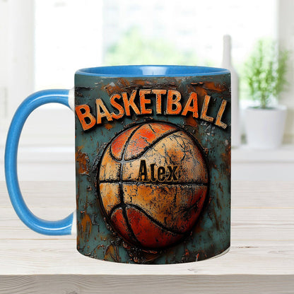 Basketball For Life - Personalized Basketball Accent Mug