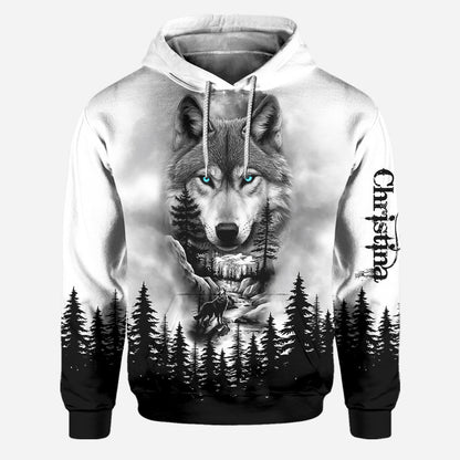 Wolf And Forest - Personalized Wolf Hoodie and Leggings