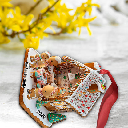 Ginger Bread Family - Personalized Family Ornament
