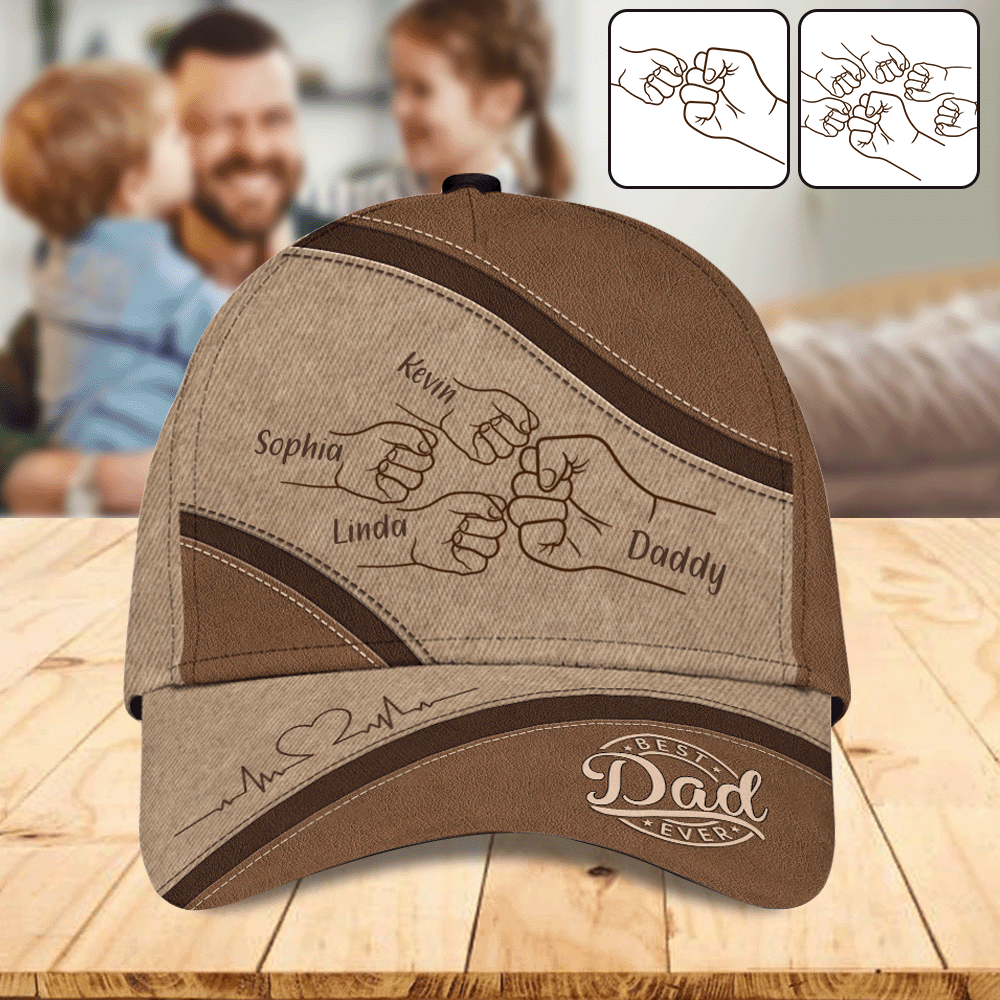Best Dad Ever Fist Bump - Personalized Father Classic Cap