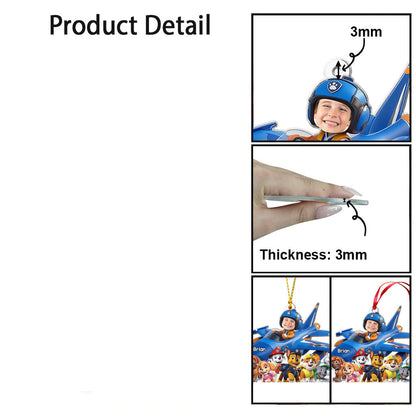 Chase Fighter Jet - Personalized Kid Ornament
