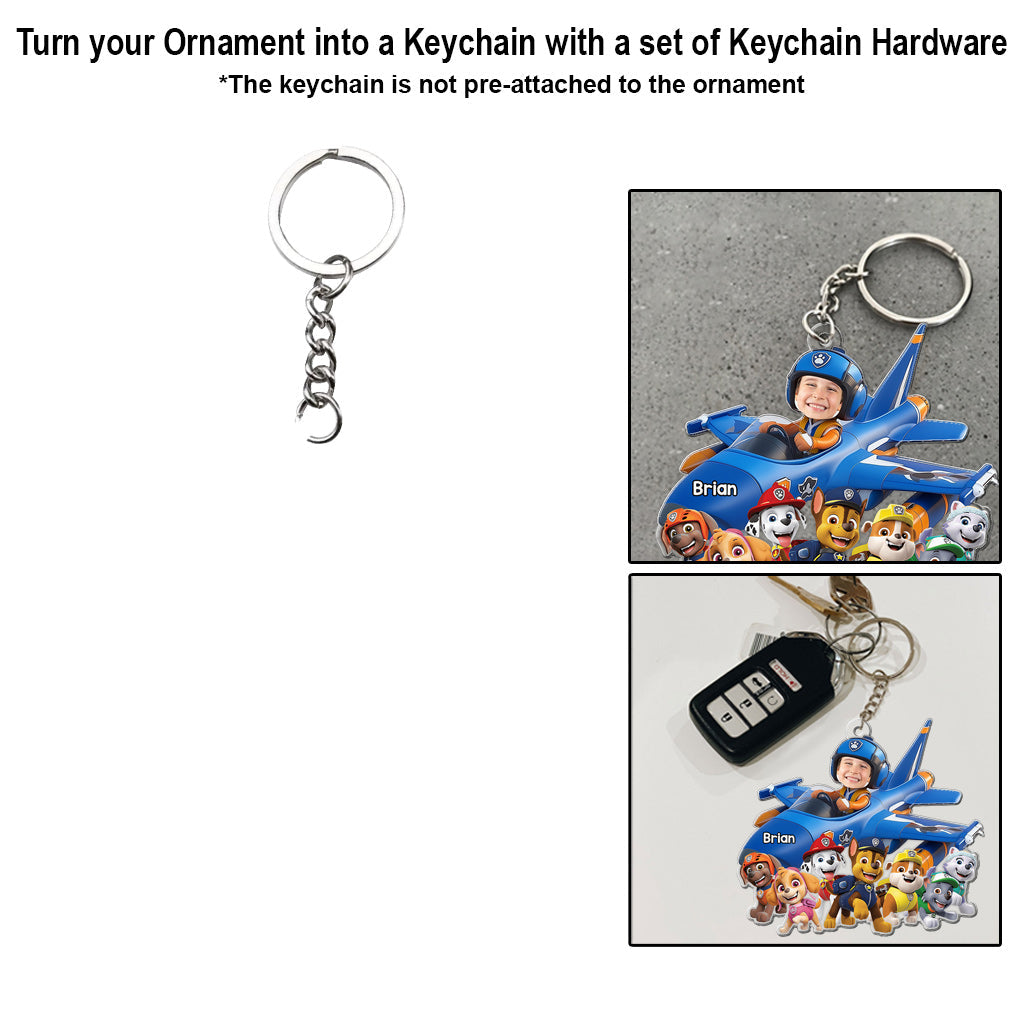 Chase Fighter Jet - Personalized Kid Ornament