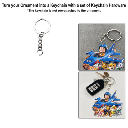 Chase Fighter Jet - Personalized Kid Ornament