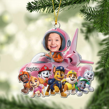 Chase Fighter Jet - Personalized Kid Ornament