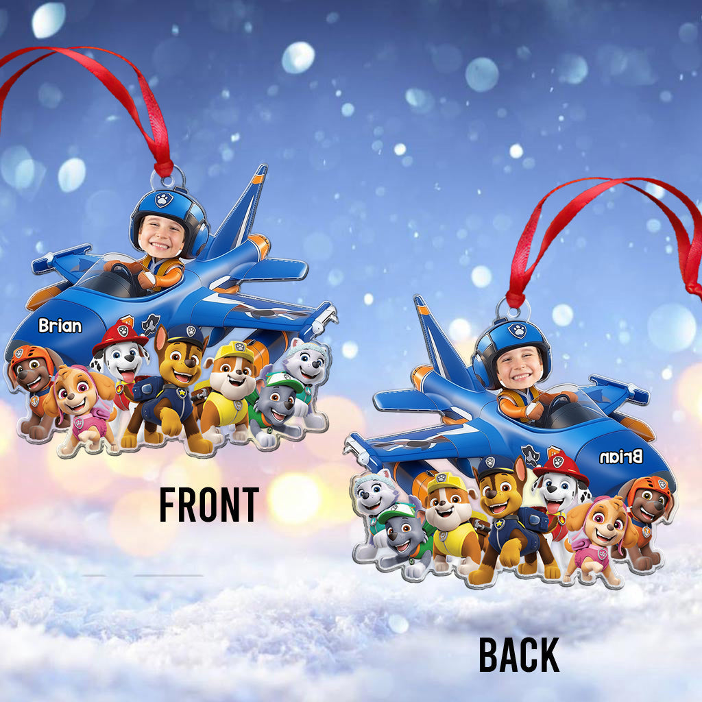 Chase Fighter Jet - Personalized Kid Ornament