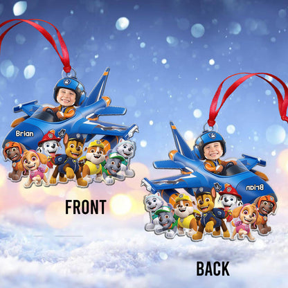 Chase Fighter Jet - Personalized Kid Ornament