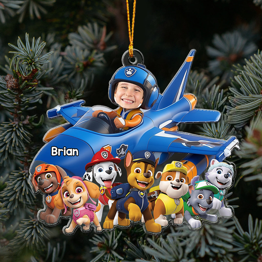 Chase Fighter Jet - Personalized Kid Ornament