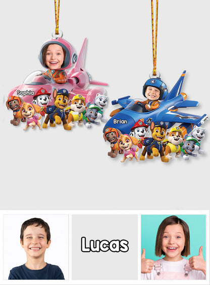 Chase Fighter Jet - Personalized Kid Ornament