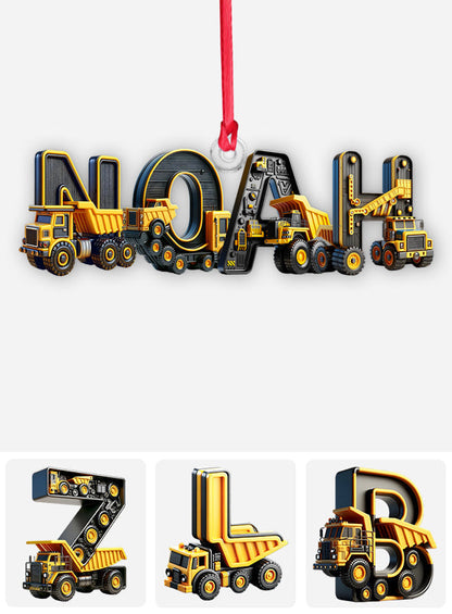 Funny Name Ornament Gift For Grandkids - Personalized Kid Custom Shaped Ornament